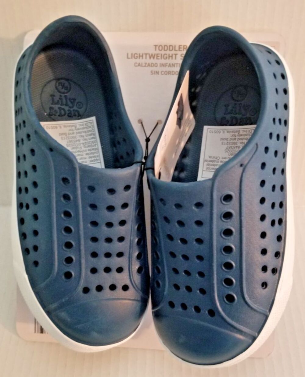 Toddler Slip-On Shoes Size 11/12 Navy Blue New Easy On Everyday Lily & Dan